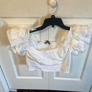 NWT Zara White Crop Top